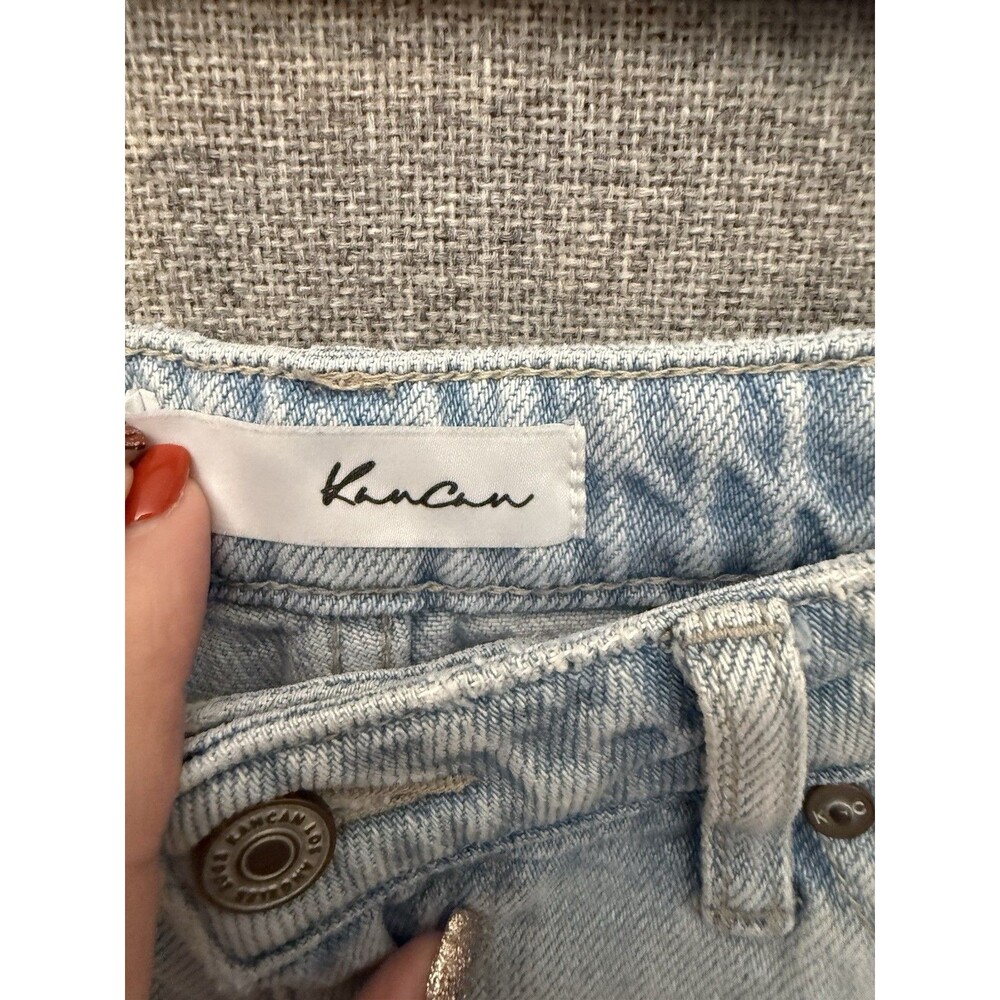 KanCan Faded Blue Ripped Jean Shorts - Picture 4 of 7